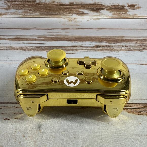 PowerA Super Mario Gold Chrome Controller – Nintendo Switch, No Cable, OEM, Used - Picture 4 of 6